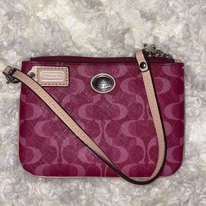 Discontinued/Retired Rare Fuschia Coach Signature Wristlet